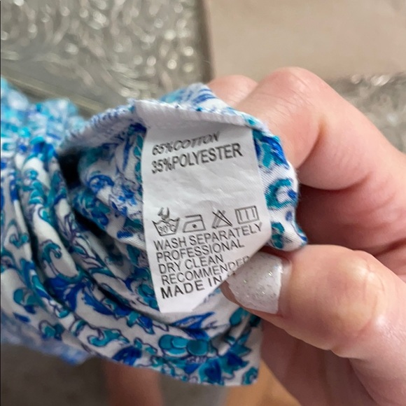 Turquoise and Blue Romper with Lace Details Small - Picture 7 of 11